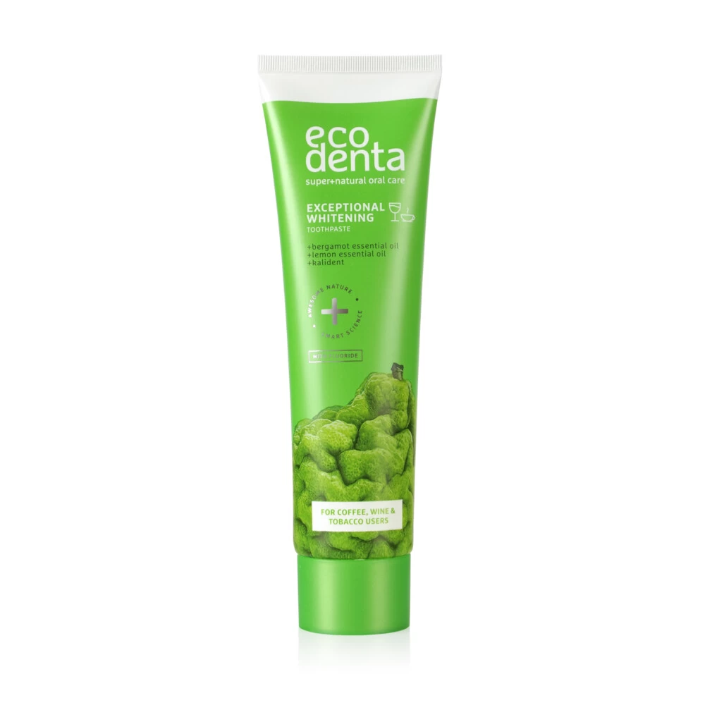 4x Ecodenta Tandpasta Whitening Bergamot Citroenoliën & Kalident - Afbeelding 3