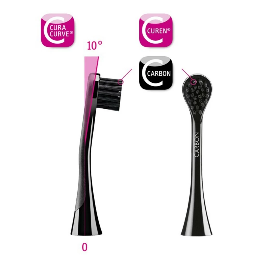 Curaprox Opzetborstels Black Is White Hydrosonic Carbon - Afbeelding 2